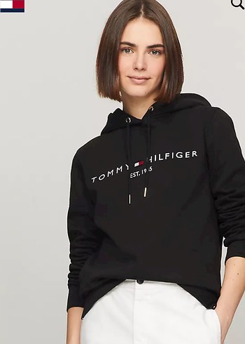 Tommy Hilfiger Siyah Kapüşonlu Sweatshirt - Görsel 5