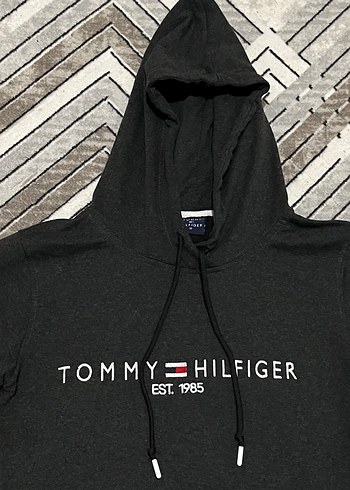 Tommy Hilfiger Siyah Kapüşonlu Sweatshirt - Görsel 2