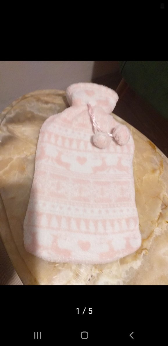 Pembe Yumuşak Kılıflı Sıcak Su Torbası - Görsel 2