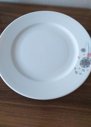 Beyaz Gri Desenli Yemek Tabağı Seti - Görsel 3