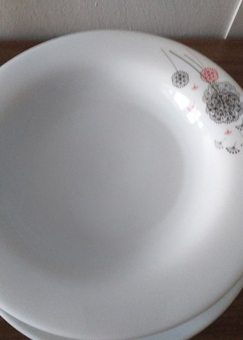 Beyaz Gri Desenli Yemek Tabağı Seti - Görsel 4