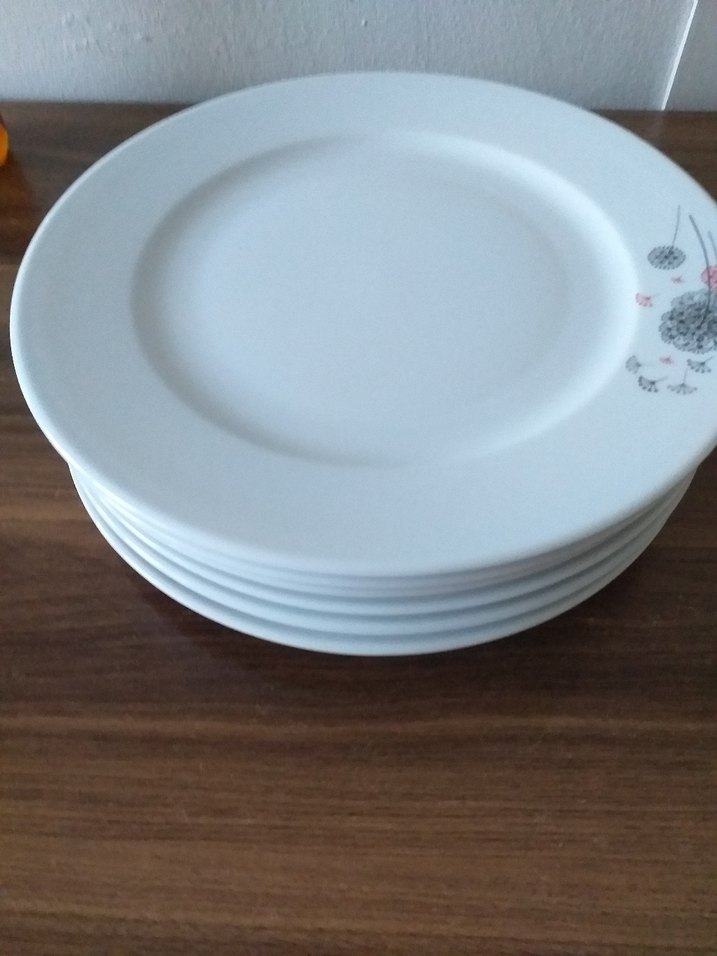 Beyaz Gri Desenli Yemek Tabağı Seti - Görsel 2