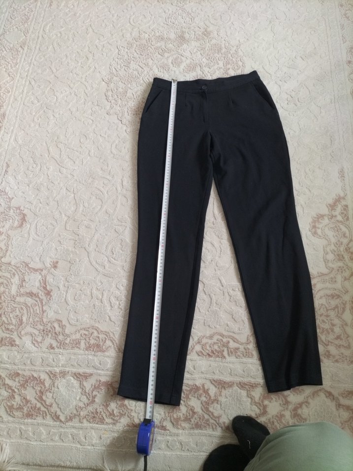 lacivert Kadın okul Kumaş Pantolon - Görsel 4