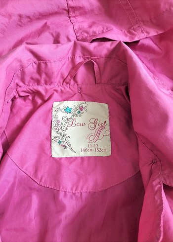 Düğmeli Pembe Midi kız çocuk Yağmurluk - Görsel 2