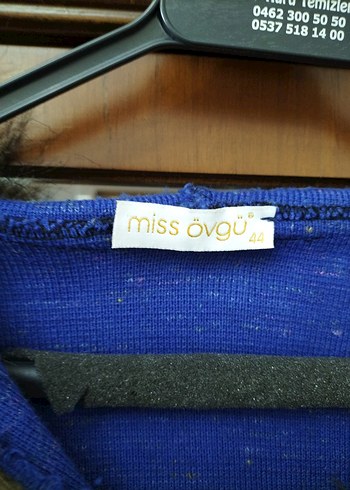 Kürk Detaylı Mavi Uzun Örgü Kadın Kaban - Görsel 4