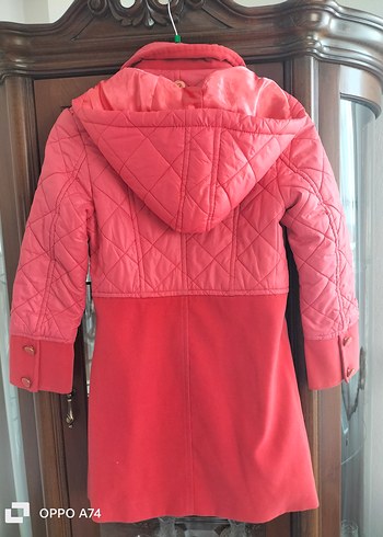 Düğmeli bar çiçeği Kız Çocuk Klasik Mont - Görsel 2