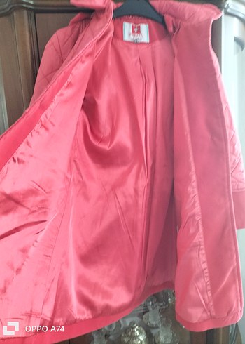 Düğmeli bar çiçeği Kız Çocuk Klasik Mont - Görsel 5