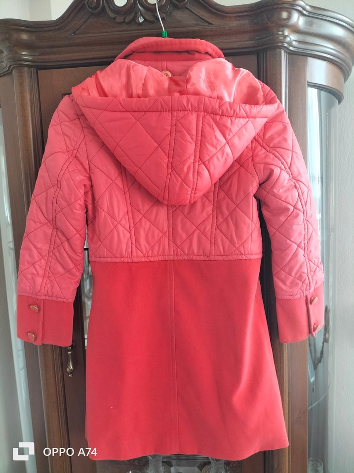 Düğmeli bar çiçeği Kız Çocuk Klasik Mont - Görsel 2