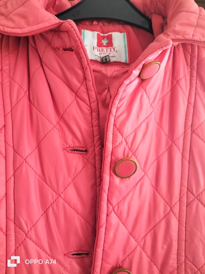 Düğmeli bar çiçeği Kız Çocuk Klasik Mont - Görsel 3