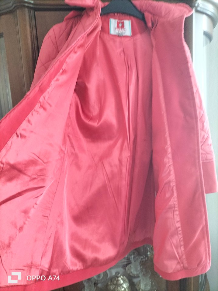 Düğmeli bar çiçeği Kız Çocuk Klasik Mont - Görsel 5