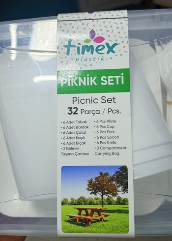 Timex 32 Parça Piknik Seti Yeşil - Görsel 3