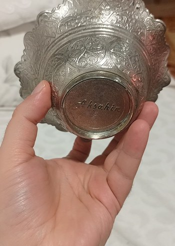 İşlemeli Gri Metal Kapaklı şekerlik - Görsel 5