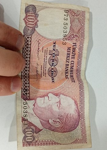 Türkiye Cumhuriyeti 100 Lira Eski Banknot - Görsel 5