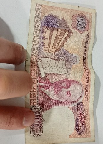 Türkiye Cumhuriyeti 100 Lira Eski Banknot - Görsel 4