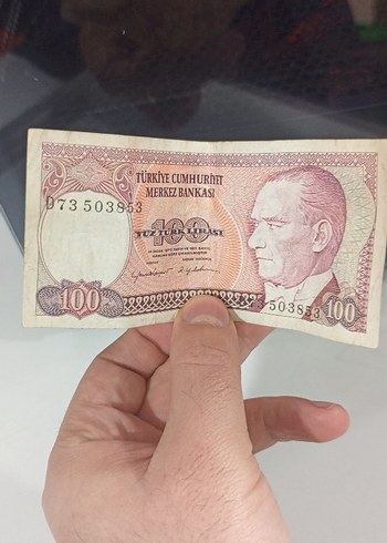 Türkiye Cumhuriyeti 100 Lira Eski Banknot - Görsel 3