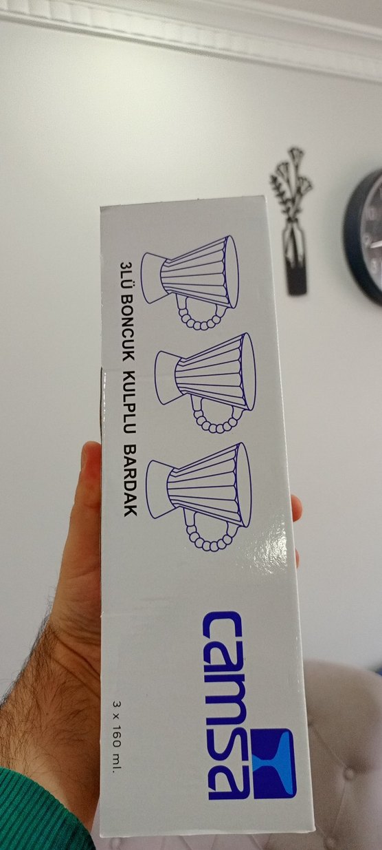 Mavi Cam Üçlü Bardak Seti - Görsel 2