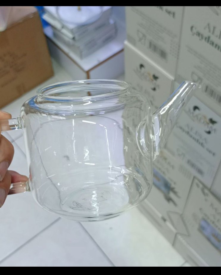 Şeffaf Cam Çaydanlık Seti - Görsel 3