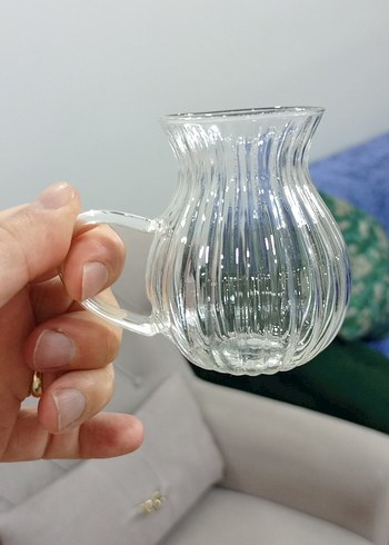 Elbis Home 3'lü Cam Kulplu Bardak Seti - Görsel 4