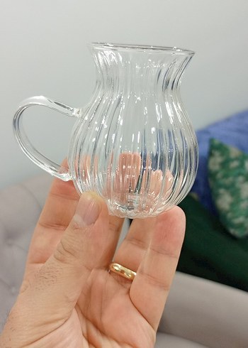 Elbis Home 3'lü Cam Kulplu Bardak Seti - Görsel 2