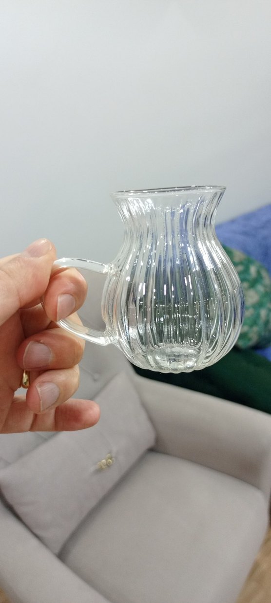 Elbis Home 3'lü Cam Kulplu Bardak Seti - Görsel 4