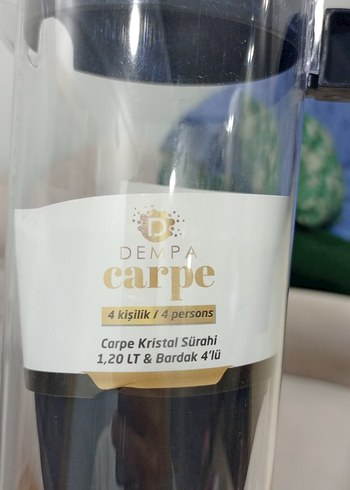 Bej Renkli 1,2L Kristal Sürahi - Görsel 2