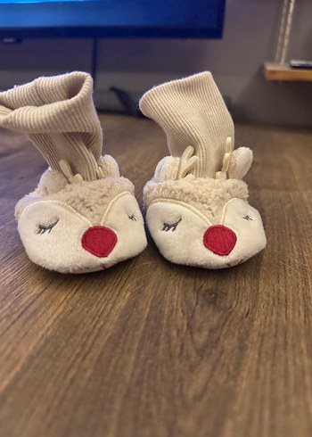 Nakışlı Beyaz Kız Çocuk Ev Terliği - Görsel 3