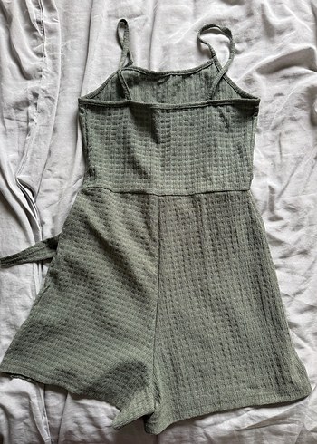 Kemerli Kadın Kısa Tulum - Görsel 4