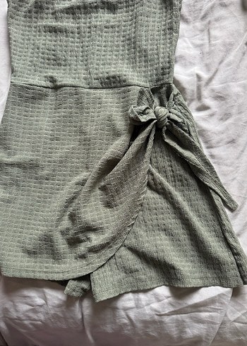 Kemerli Kadın Kısa Tulum - Görsel 2