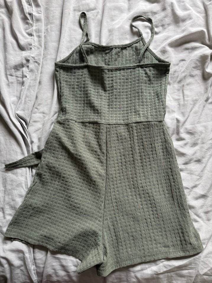 Kemerli Kadın Kısa Tulum - Görsel 4