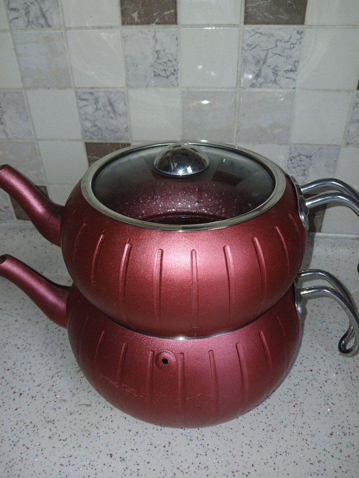 Bordo Çaydanlık Seti - Görsel 2