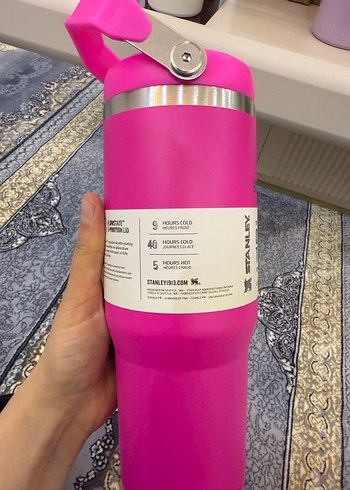 Renkli Pembe Stanley Termos - Görsel 2