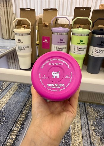 Renkli Pembe Stanley Termos - Görsel 3