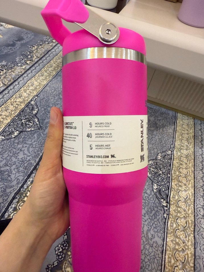 Renkli Pembe Stanley Termos - Görsel 2