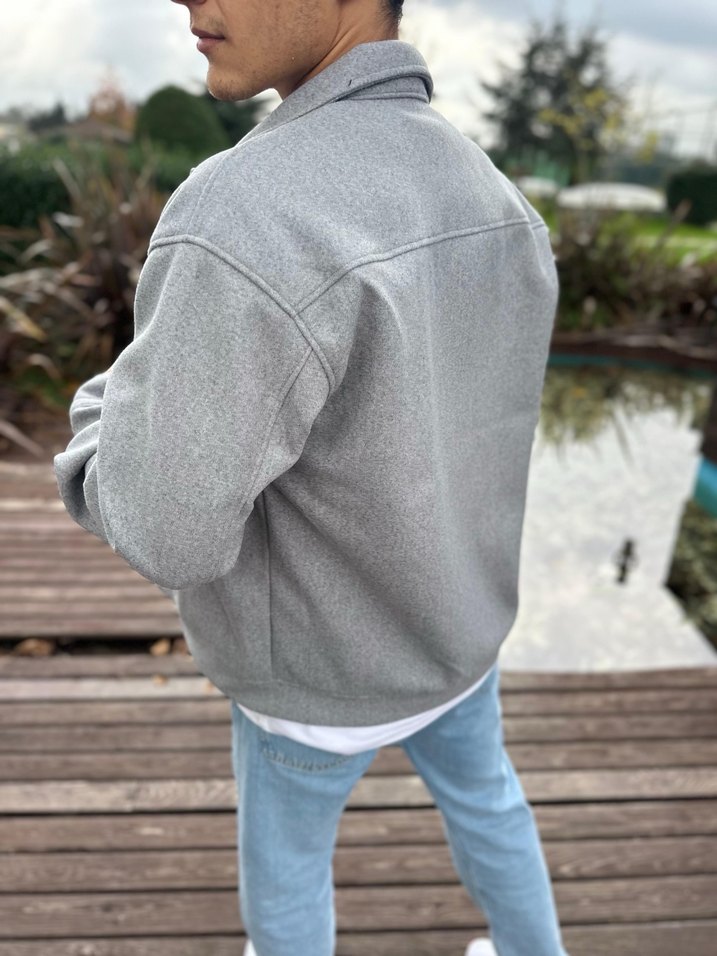 Gri Kaşe Gömlek - Görsel 3