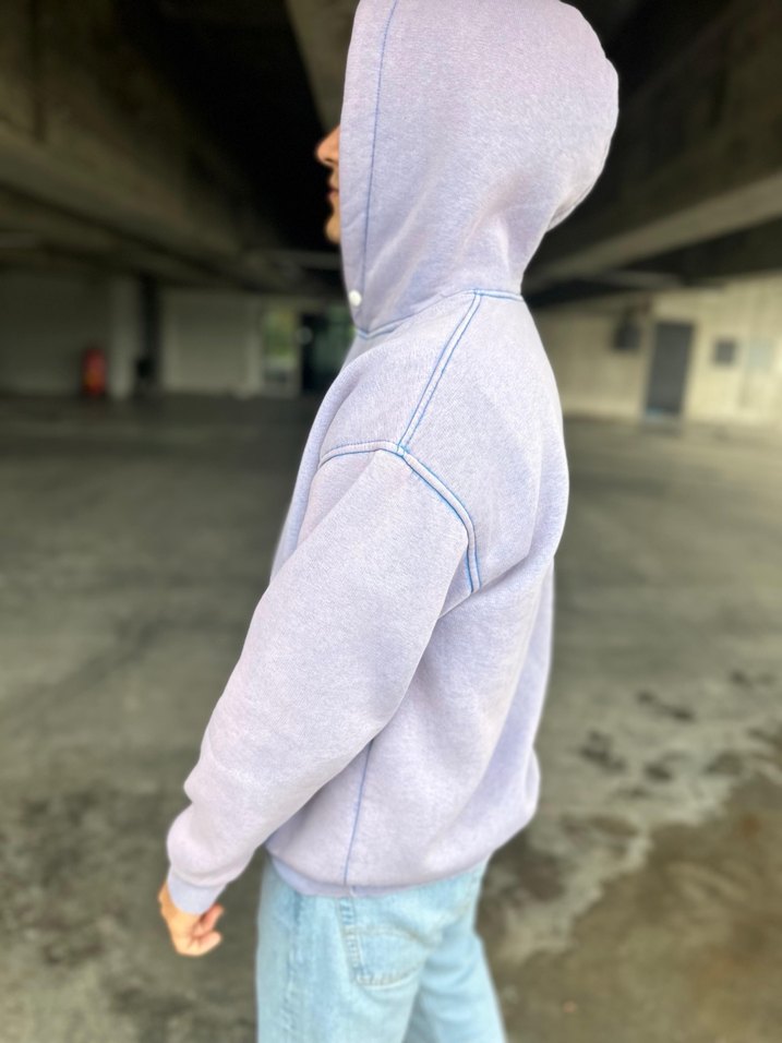 Asit Yıkama Hoodie - Görsel 3