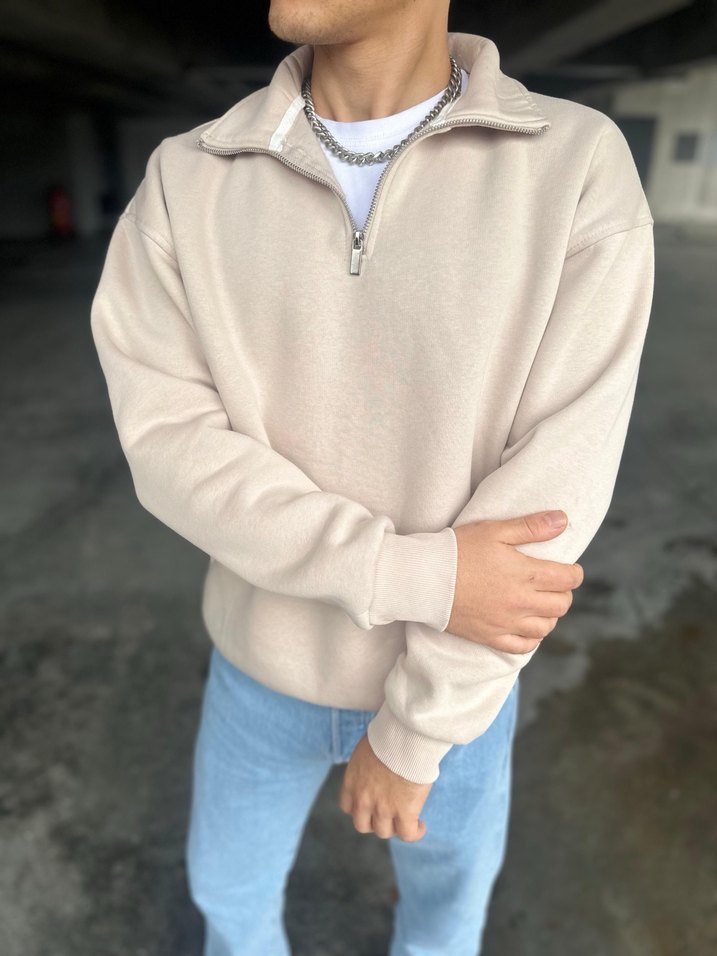 Yarım Fermuarlı Sweatshirt - Görsel 2