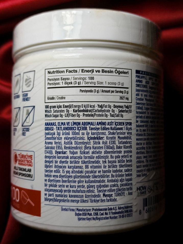 Kreatin Monohidrat (Creatine Monohydrate) 300g 100servis - Görsel 5