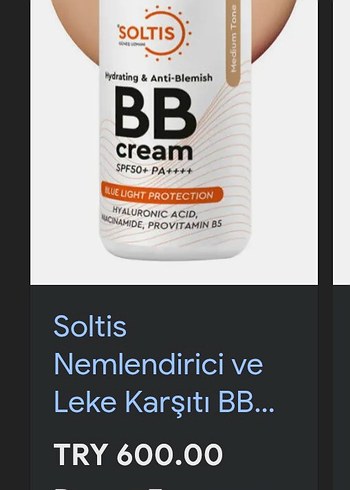 Soltis Leke karşıtı SPF50+ BBkrem Güneş Kremi Sunscreen Açık ton - Görsel 5