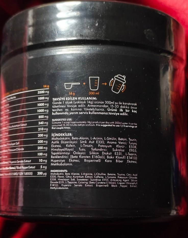 Supreme Pre Workout Tozu 280g Fitness - Görsel 5