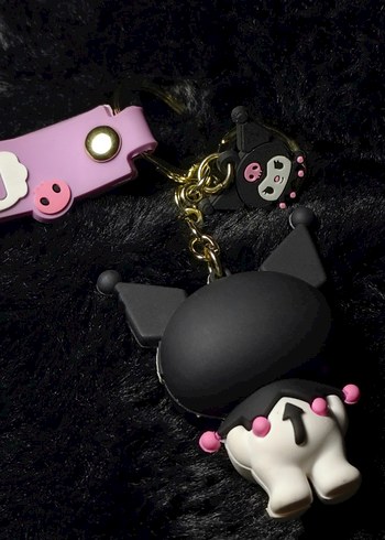 Kuromi 3D silikon anahtarlık - charm - çanta süsü - Görsel 3