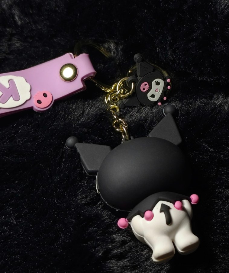 Kuromi 3D silikon anahtarlık - charm - çanta süsü - Görsel 3