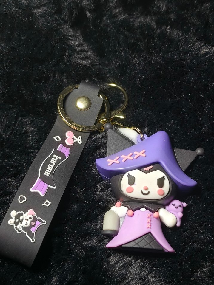 Kuromi 3D silikon anahtarlık - charm - çanta süsü - Görsel 3
