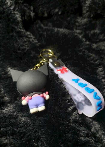 Kuromi 3D silikon anahtarlık - charm - çanta süsü - Görsel 2