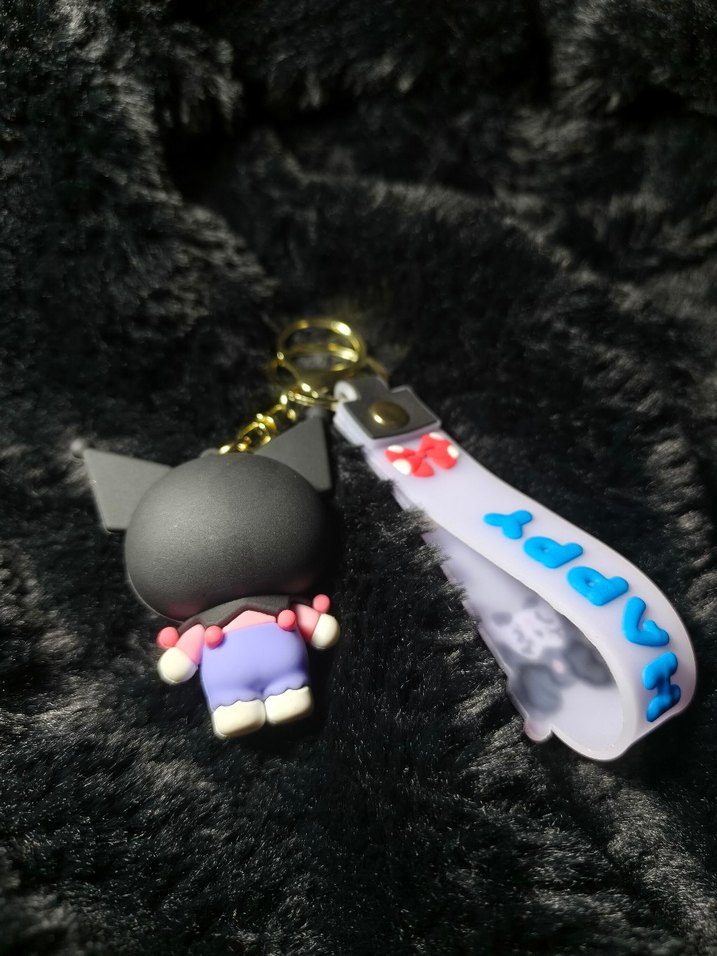 Kuromi 3D silikon anahtarlık - charm - çanta süsü - Görsel 2