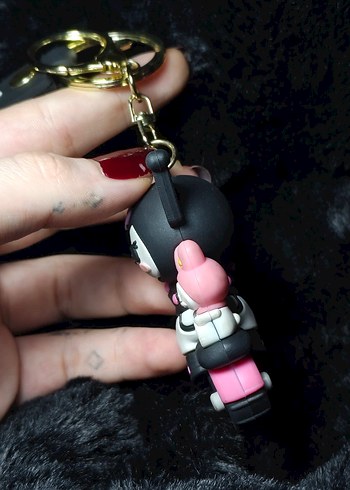 Kuromi & My melody 3D anahtarlık charm çanta süsü - Görsel 3