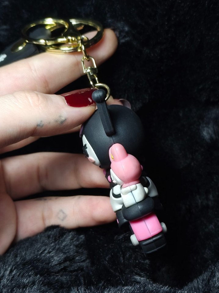 Kuromi & My melody 3D anahtarlık charm çanta süsü - Görsel 3