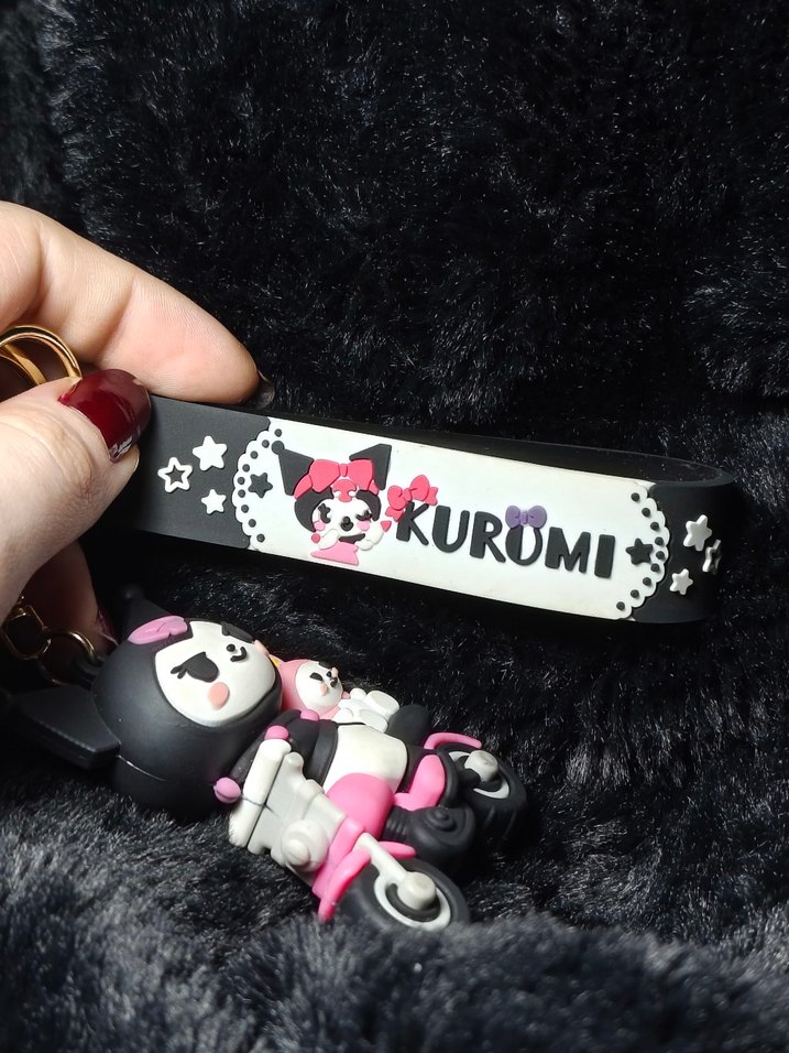 Kuromi & My melody 3D anahtarlık charm çanta süsü - Görsel 5