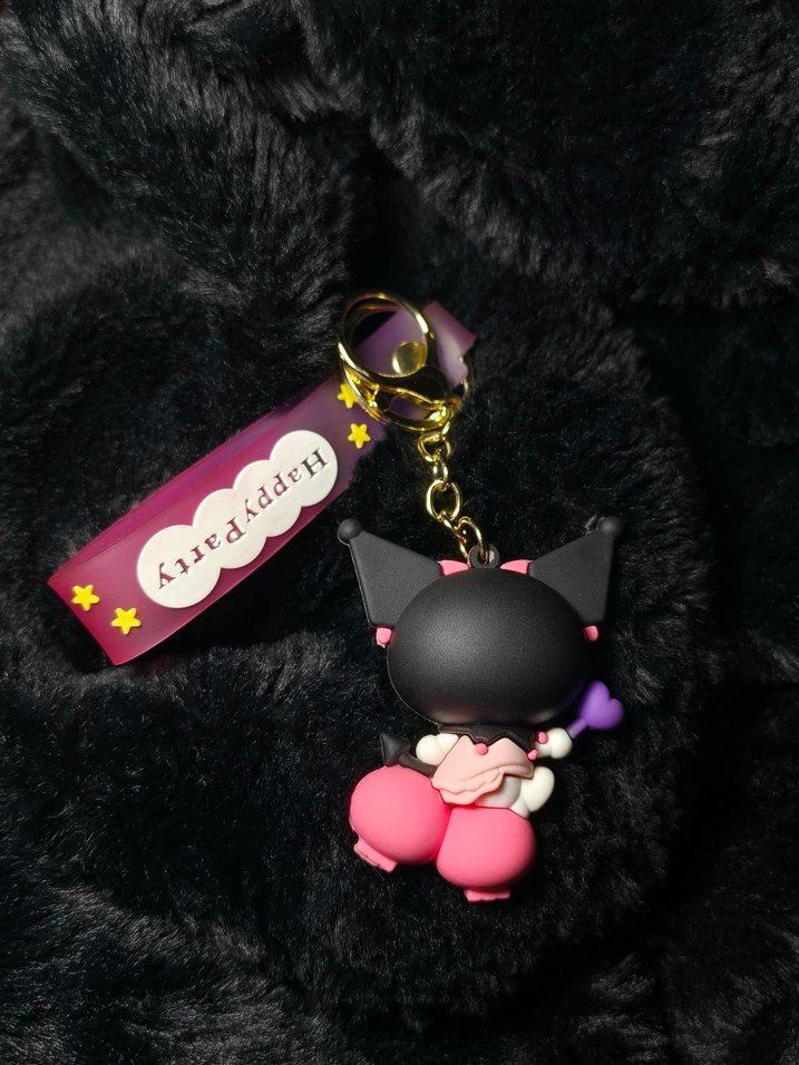 Kuromi 3D silikon anahtarlık - charm - çanta süsü - Görsel 3