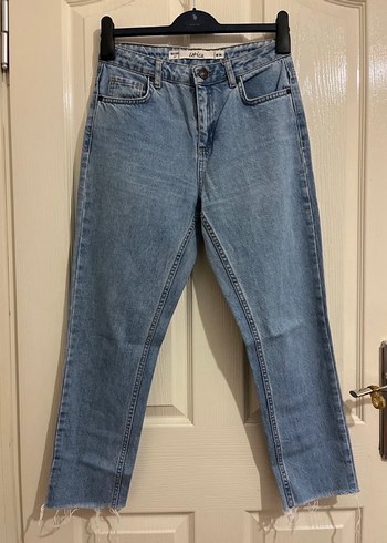 Mom jean Mavi Pastel Renkli Bol Kesim Kadın Kot Pantolon - Görsel 2