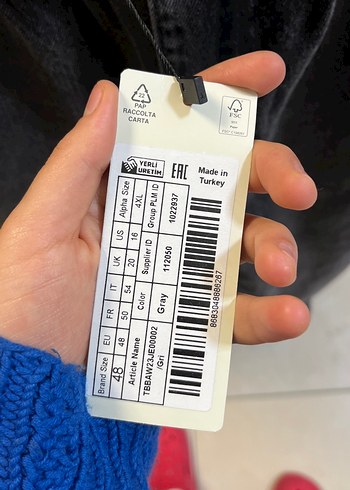 Kadın Gri Bol Kesim Midi Kot Pantolon - Görsel 3